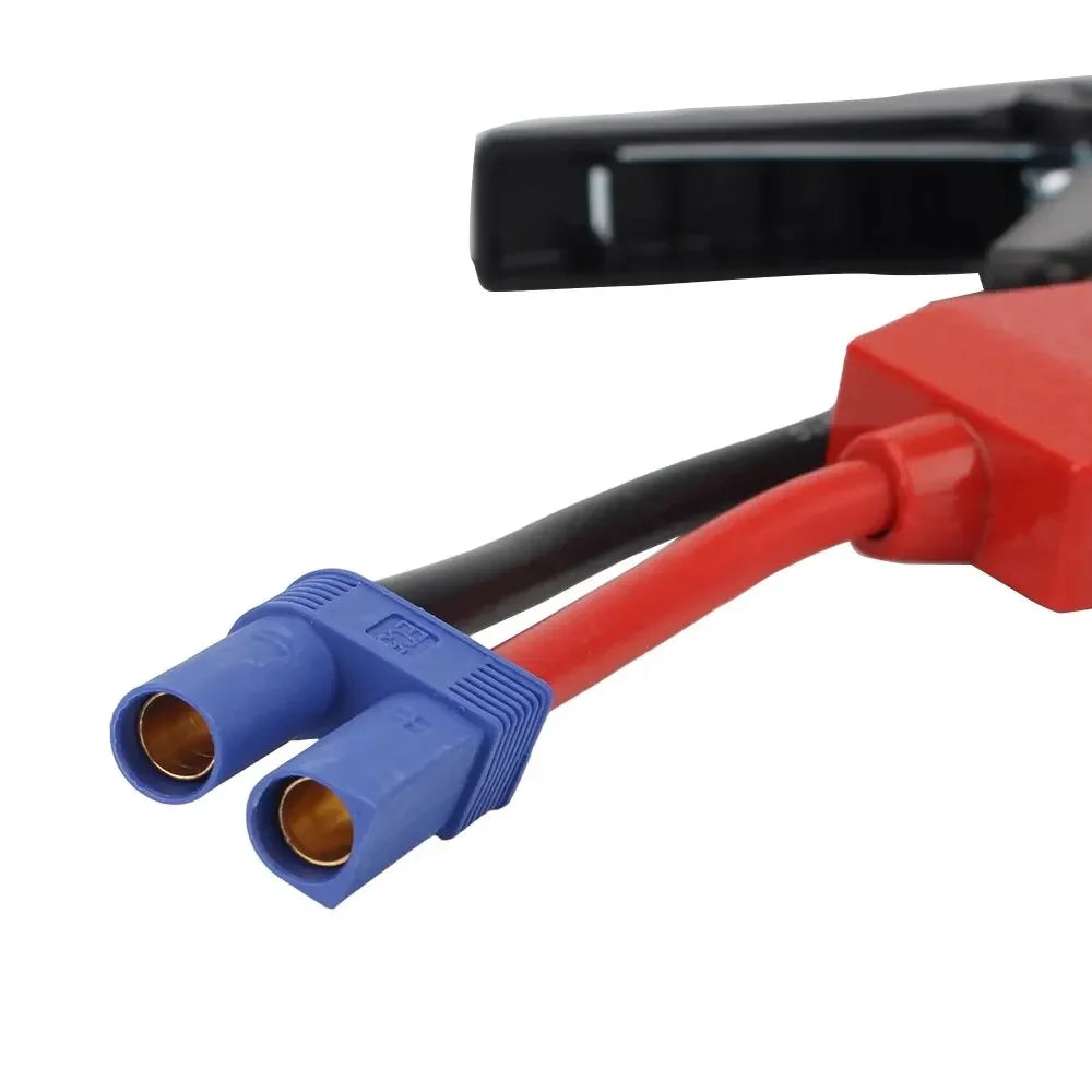 Grampos de cabo de ligação de bateria de emergência de clipe jacaré de partida de 12 V com conector de plugue EC5 para dispositivo de partida de carros e caminhões 