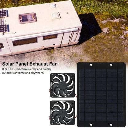 Ventilador de escape solar de 12 V, miniventilador de 6 pulgadas con panel solar, extractor de aire para perros, gallineros, casas rodantes, invernaderos 