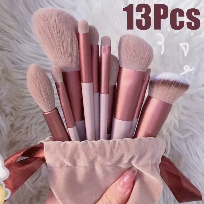 13 PCS/Lot Makeup Brushes Set Eye Shadow Foundation Women Cosmetic Powder Blush Blending Beauty Make Up Tool Leedoar