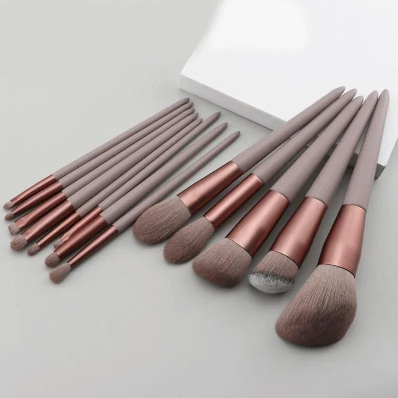 13 PCS/Lot Makeup Brushes Set Eye Shadow Foundation Women Cosmetic Powder Blush Blending Beauty Make Up Tool Leedoar