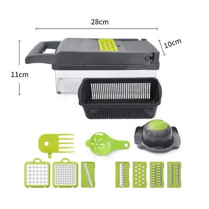 14/16 in 1 Multifunctional Vegetable Chopper Handle Food Grate Food Chopper Vegetable Slicer Dicer Cut Kitchen Items cocina Leedoar