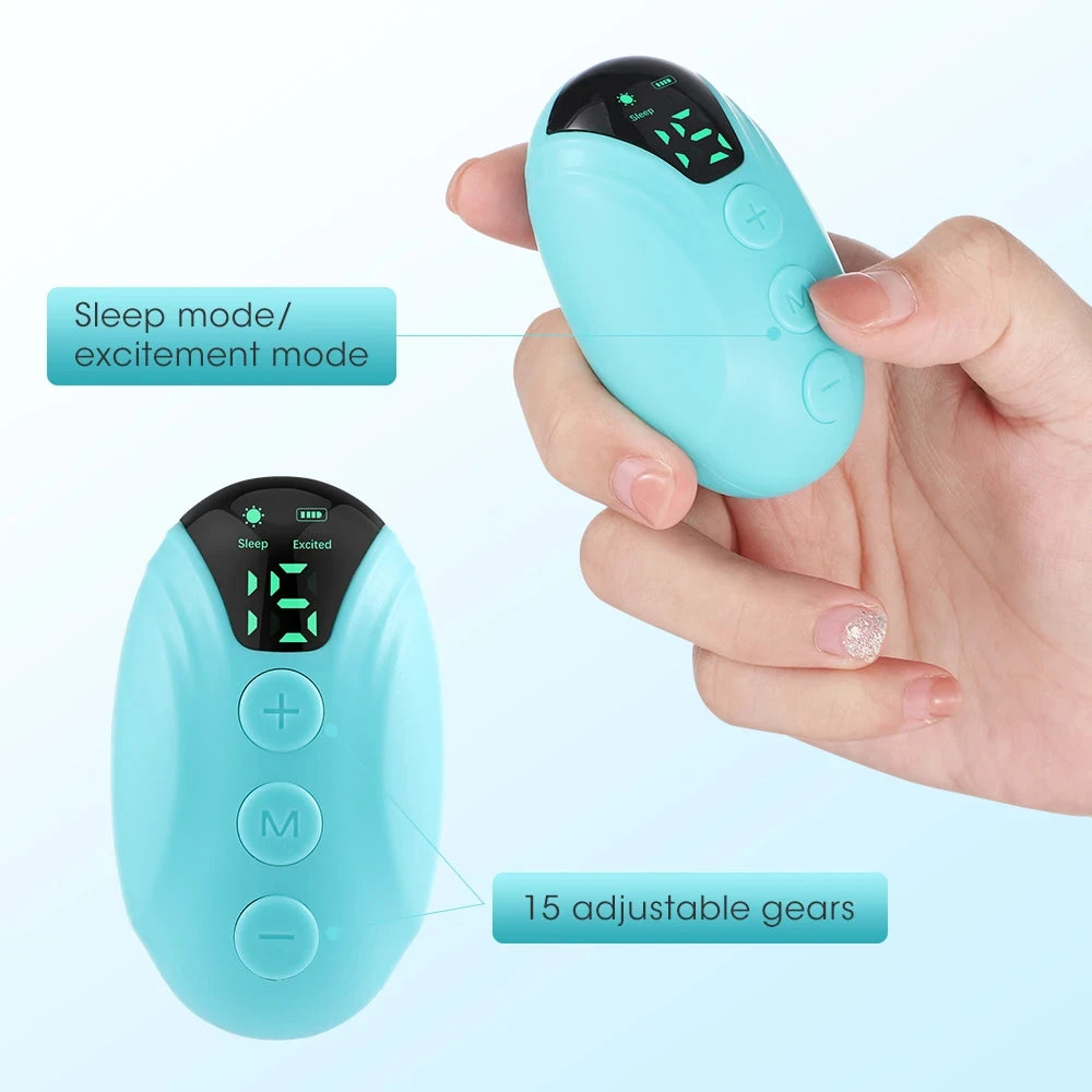 15 Gears USB Charging HandHeld Sleep Aid Device Hipnose física para insônia Dormir Homem Mulher Dormir Inteligente Estimulação EMS 