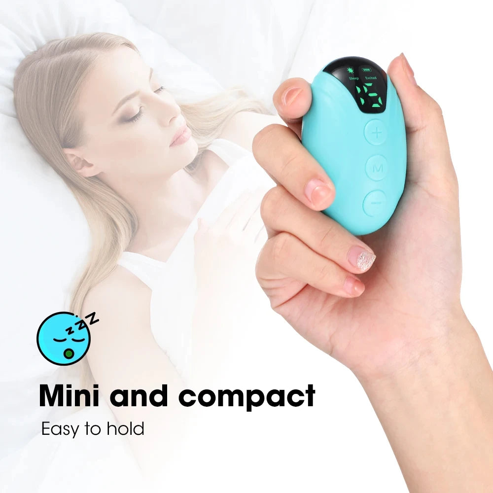 15 Gears USB Charging HandHeld Sleep Aid Device Hipnose física para insônia Dormir Homem Mulher Dormir Inteligente Estimulação EMS 