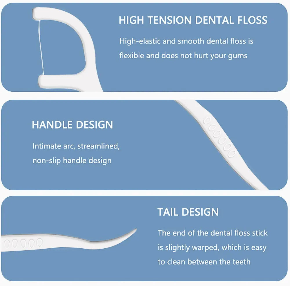 Palillos de hilo dental de macromoléculas, 150 unidades, palillos de dientes desechables de alambre superfino, limpieza con hilo dental, cuidado bucal 