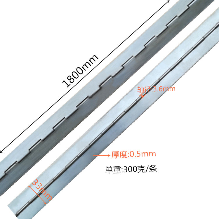 Long Piano Hinge, No-Hole Long Piano Hinge 1.8m, Welded Steel Piano Hinge, Thin Iron Hinge