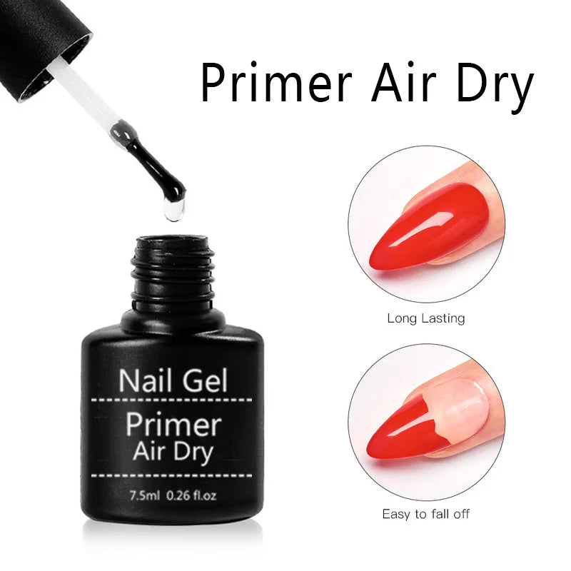 15Ml Acrylic No-acid Primer Nail Art Set With Base Coat And Top Coat Soak Off Gel Nail Polish For Nail Art Design Tool Kit Leedoar