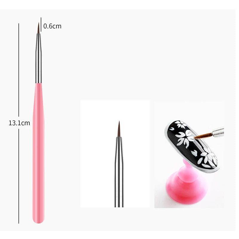 15pcs Pottery Brush Tools Dotting Pattern Dot Pens Brush Acrylic Pen Rocks Ceramics Painting Brush Nail Leedoar