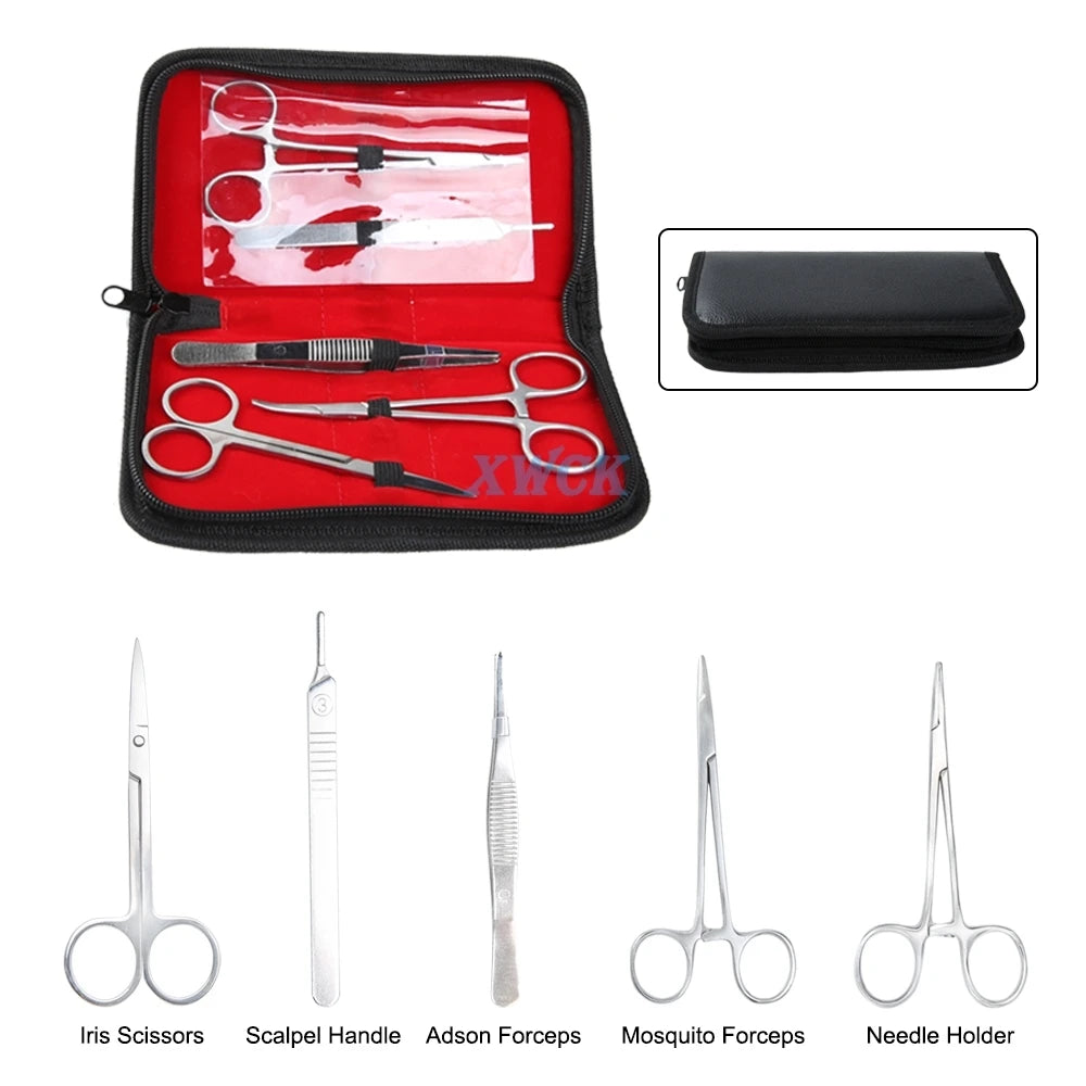 17Pcs/Set Silicone Suture Pad Kit Skin Medical Sugical Suture Practice Model Trainer Set with Tools Set Leedoar