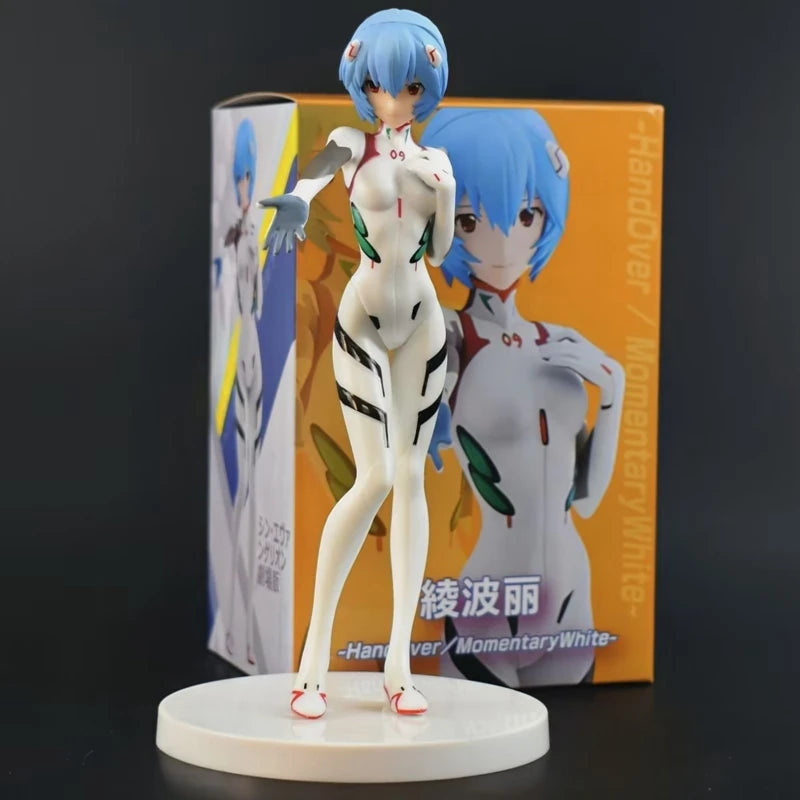 18cm Neon Genesis Evangelion Anime Figure EVA Short Hair Rei Ayanami Action Figure Asuka Figurine PVC Collection Model Doll Toys Leedoar