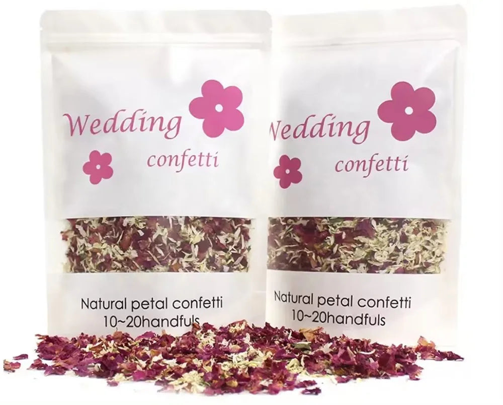 1L 100% natural casamento confete pétalas de flores biodegradáveis ​​confete rosa para chá de panela decoração de casamento