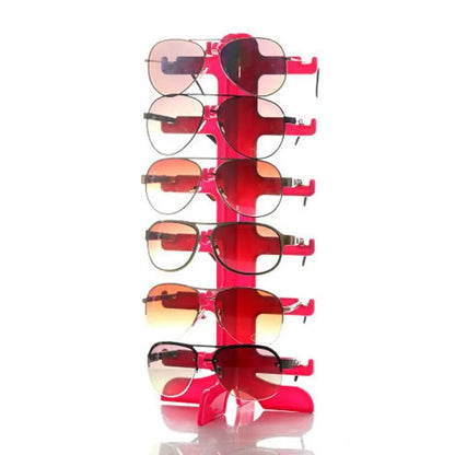 1PC 6 Pay Countertop Glasses Display Stand Sunglasses In A Row Nearsighted Counter Storage Shelf Multi-color Optional Leedoar