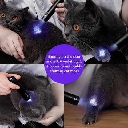 1PC Cat Moss Detection Light Black Mirror UV Fluorescent Light Pet Fungus Detection Veterinary Professional Equipment Leedoar