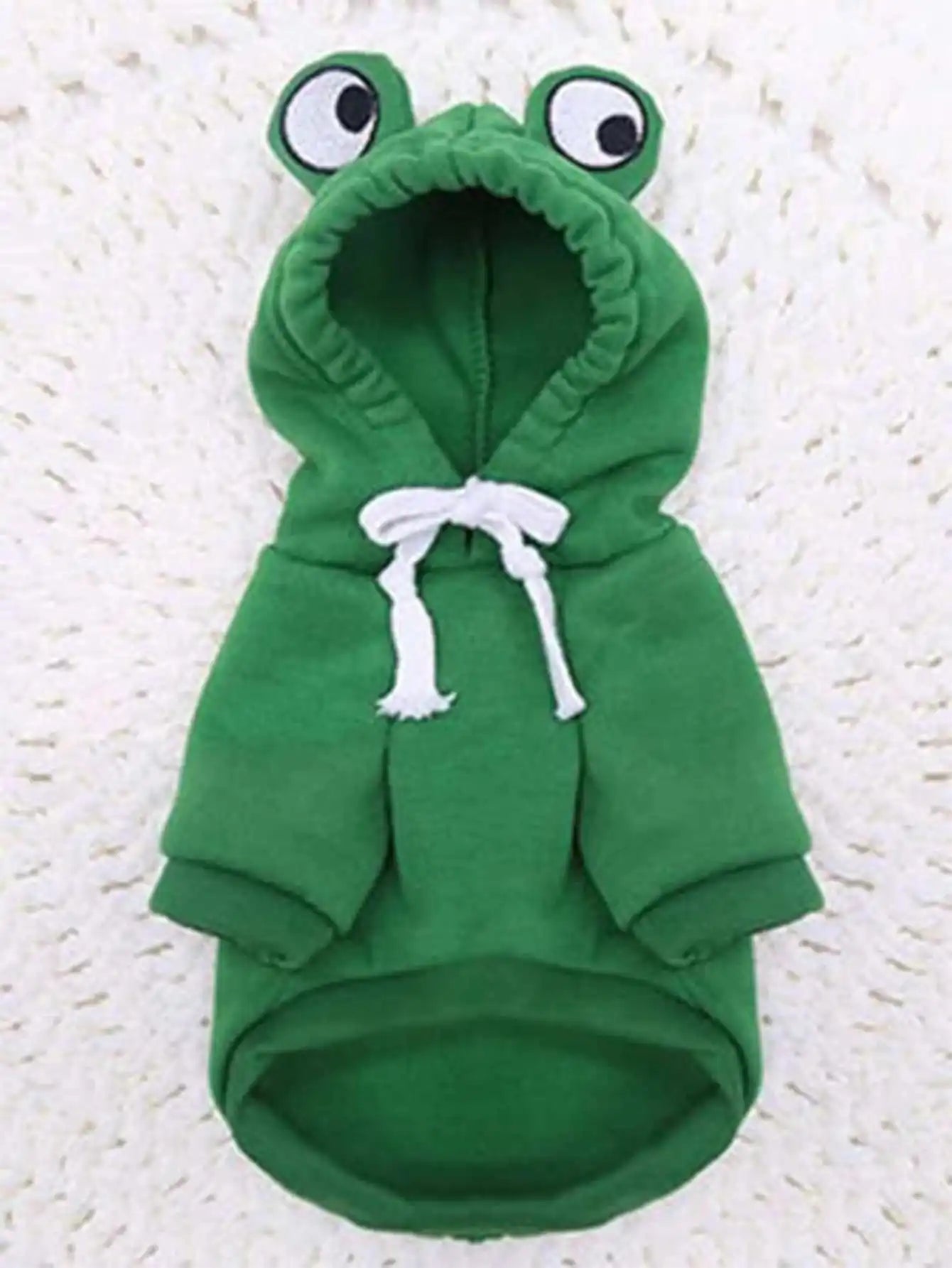 1PC Cute Frog Pet Sweater for Small and Medium Dogs - Green Dog Hoodie with Fun Design - Keep Your Pup Cozy and Stylish Leedoar