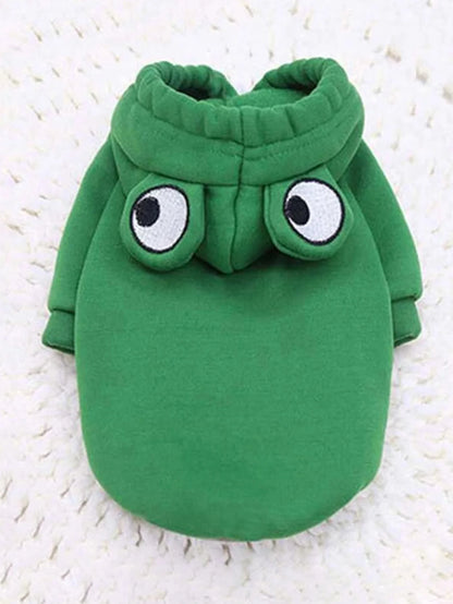 1PC Cute Frog Pet Sweater for Small and Medium Dogs - Green Dog Hoodie with Fun Design - Keep Your Pup Cozy and Stylish Leedoar