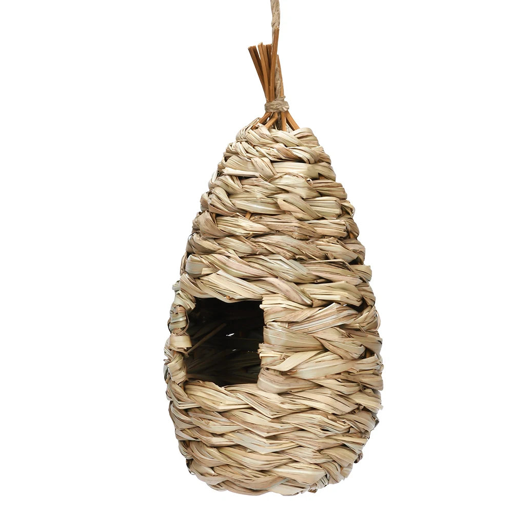 1PC Grass Nest Hand-woven Hibiscus Grass Gourd Bird House Leedoar