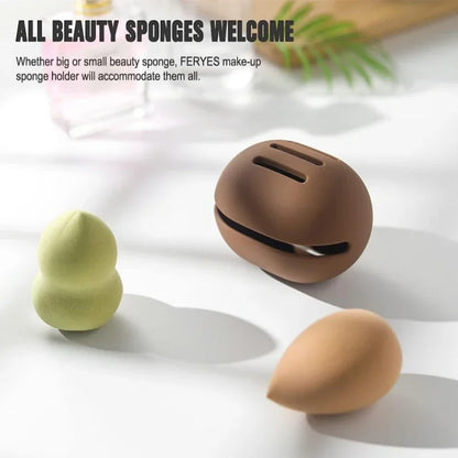 1PC Makeup Sponge Holder Eco-Friendly Silicone Multi-hole Beauty Sponge Storage Case Travel Protable Cosmetic Puff Holder Box Leedoar