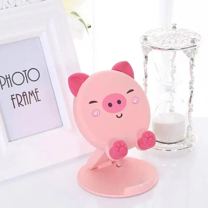 1PC New Cartoon Cute Phone Stand Folding Small Portable Multi Functional Adjustable Universal Tablet Stand Lazy God Tool Leedoar