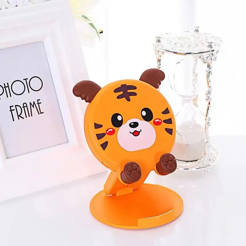 1PC New Cartoon Cute Phone Stand Folding Small Portable Multi Functional Adjustable Universal Tablet Stand Lazy God Tool Leedoar