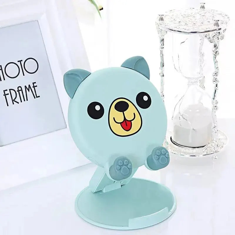 1PC New Cartoon Cute Phone Stand Folding Small Portable Multi Functional Adjustable Universal Tablet Stand Lazy God Tool Leedoar