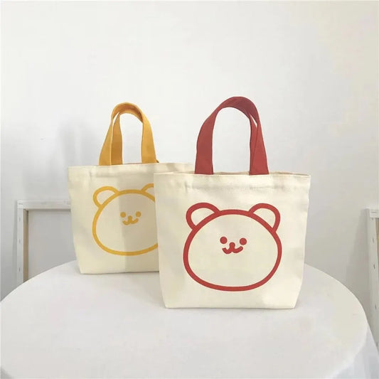 1 bolsa bento de lona bonita nueva, bolso de mano, bolsa para el almuerzo, bolsa ecológica 