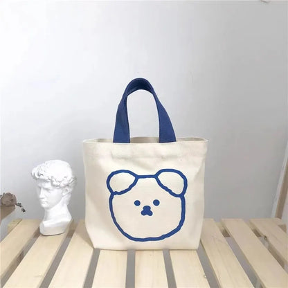 1PC New Cute Canvas Bento Box Bag, Handbag, Lunch Bag, Eco Friendly Bag Leedoar