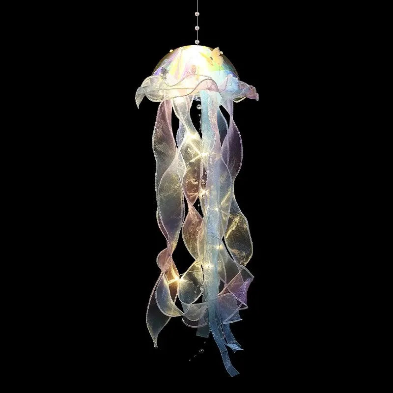 1PC New Gradient Jellyfish Light Decoration LED Light Festival Pendant Courtyard Lighting Handmade Light Small Night Light