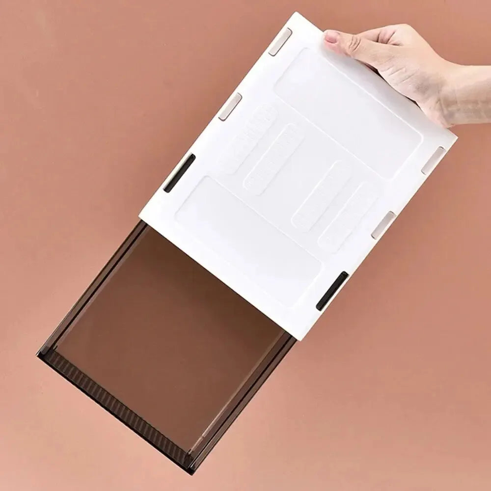 1PC Office Closet Under The Table Storage Drawer Slide Out Self-adhesive Drawer Storage Box Hidden Household Items Leedoar