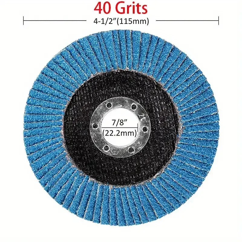 1PC Professional Flap Discs 115mm 4.5 Inch Sanding Discs 40/60/80120 Grit Grinding Wheels Blades For Angle Grinder