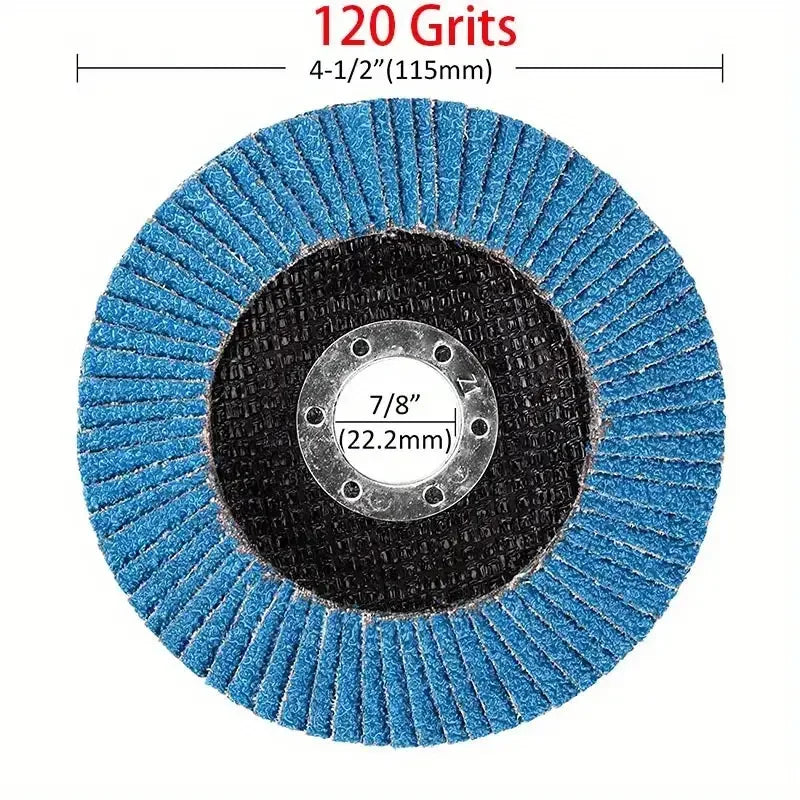 1PC Professional Flap Discs 115mm 4.5 Inch Sanding Discs 40/60/80120 Grit Grinding Wheels Blades For Angle Grinder