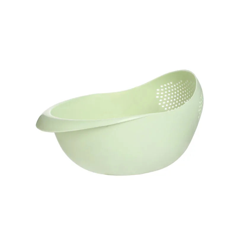 1PC Rice Sieve Plastic Colander Kitchen Drain Basket Rice Bowl Fruit Vegetable Washing Strainer Basket Sink Drain Kitchen Tools Leedoar