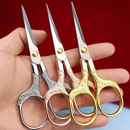 1PC Sewing Scissors Stainless Steel Retro Embroidery Tailor Scissors Dressmaker Shears Fabric Cutter DIY Sewing Accessories Leedoar