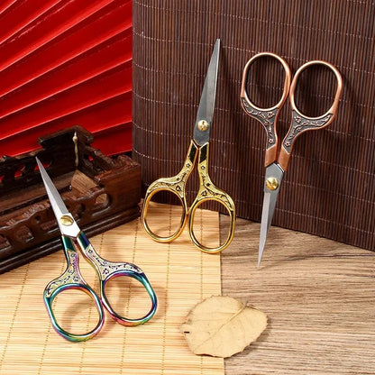 1PC Sewing Scissors Stainless Steel Retro Embroidery Tailor Scissors Dressmaker Shears Fabric Cutter DIY Sewing Accessories Leedoar