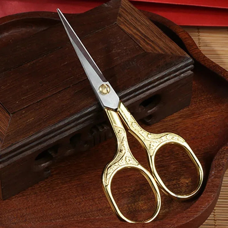 1PC Sewing Scissors Stainless Steel Retro Embroidery Tailor Scissors Dressmaker Shears Fabric Cutter DIY Sewing Accessories Leedoar