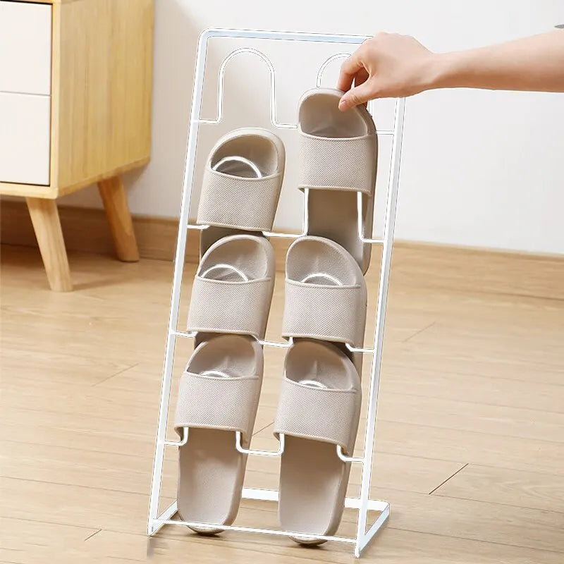 1PC Simple Shoe Hanger Metal Iron Art Slippers Drain Drying Rack Toilet Bathroom Indoor Storage Tools Home Organizer Shelf Leedoar