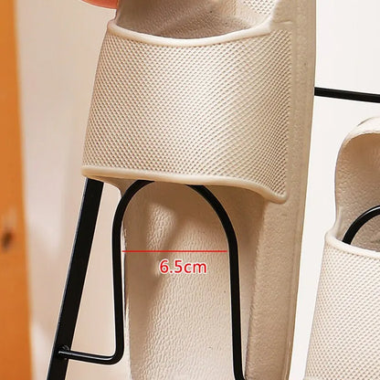 1PC Simple Shoe Hanger Metal Iron Art Slippers Drain Drying Rack Toilet Bathroom Indoor Storage Tools Home Organizer Shelf Leedoar