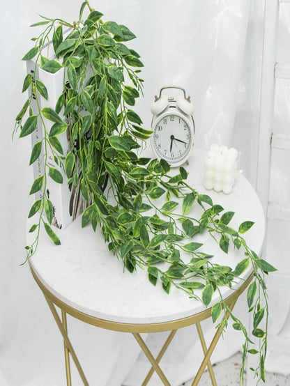 1PC Simulation Wall Hanging Green Vine Simulation Bean Leaf Vine Wall Hanging Ceiling Decoration Artificial Vine Leedoar