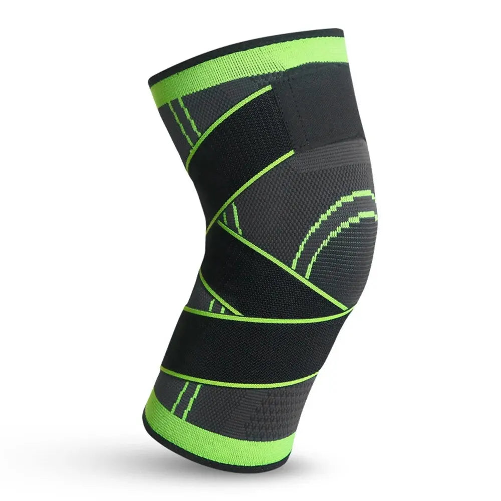 1PC Sports Knee Pad Men Pressurized Elastic Knee Pad Support Fitness Gear Basketball Volleyball Brace Tennis Cycling Protector Leedoar