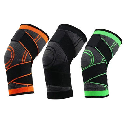 1PC Sports Knee Pad Men Pressurized Elastic Knee Pad Support Fitness Gear Basketball Volleyball Brace Tennis Cycling Protector Leedoar