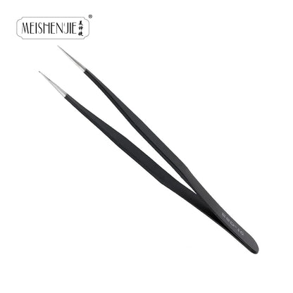 1PC Stainless Steel Curved Straight Professional Eyebrow False Eyelash Tweezers Nail Art Extension Makeup Eyelashes Tweezers Leedoar