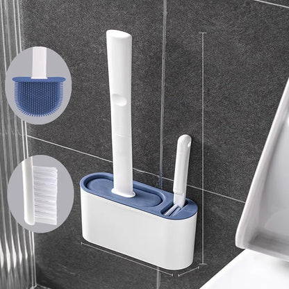 1PC TPR Toilet Brush And Bracket Set Toilet Plunger And Brush Set Toilet Cleaning Brush Wall Hung Toilet Brush Leedoar