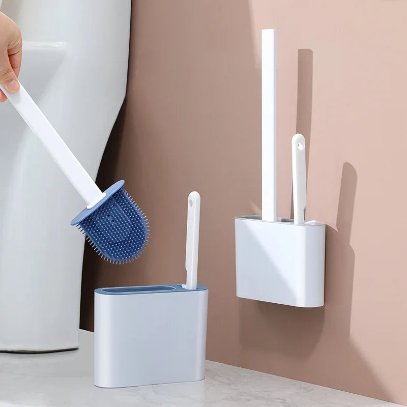 1PC TPR Toilet Brush And Bracket Set Toilet Plunger And Brush Set Toilet Cleaning Brush Wall Hung Toilet Brush Leedoar