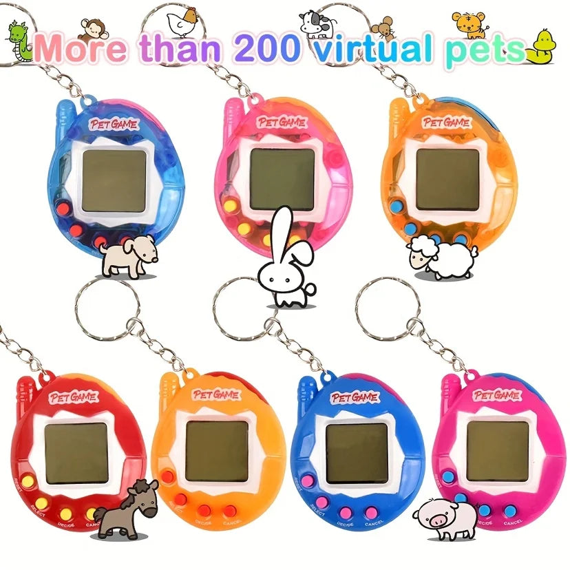 1PC Transparent Electronic Pets Tamagotchi Nostalgic 168 Pets In One Virtual Cyber Digital Nostalgic Funny Toys Pixel Funny Play Leedoar