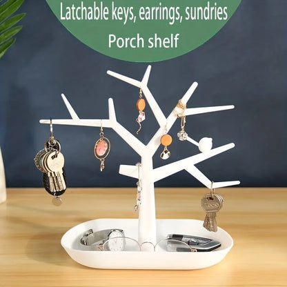 1PC Tree Hanger Creative Necklace Jewelry Necklace Bracelet Jewelry Display Rack Creative Earrings Ring Storage Rack Leedoar