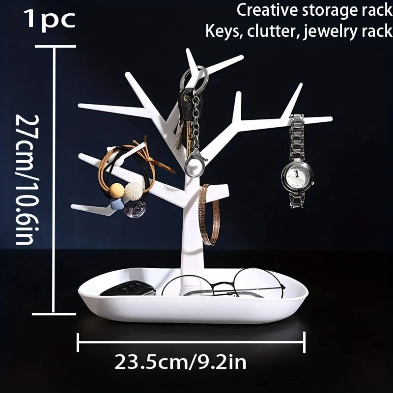 1PC Tree Hanger Creative Necklace Jewelry Necklace Bracelet Jewelry Display Rack Creative Earrings Ring Storage Rack Leedoar