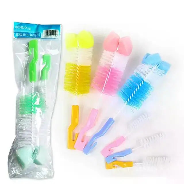 1PCS Competitive Price Small Bottle Cleaning Brush Baby Pacifier Brush Nylon Glass Bottle Brush Two-piece Milk Bottle Set