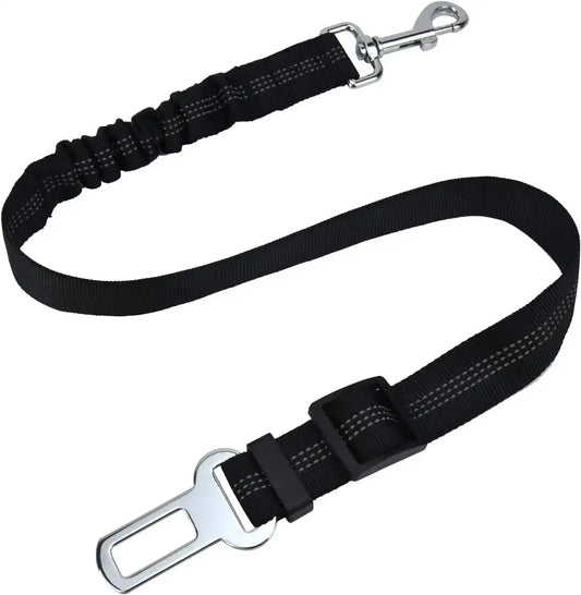 1PCS High Grade Dog Car Safety Belt Dog Safety Belt with Damping Belt and Reflective Line Adjustable Length Suitable Any Dog Leedoar