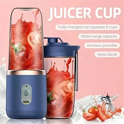 1PCS Juice Extractor Juice Cup Portable Rechargeable Small Juice Cup Home and Outdoor Multifunctional Juice Mixing Leedoar