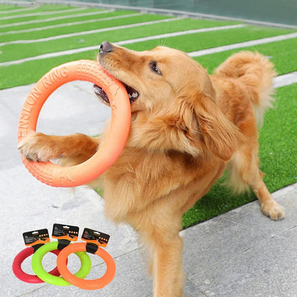 1PCS Orange Dog Toys Pet Flying Disk Training Ring Puller EVA Interactive Training Ring Puller Resistant for Dogs Training Toys Leedoar