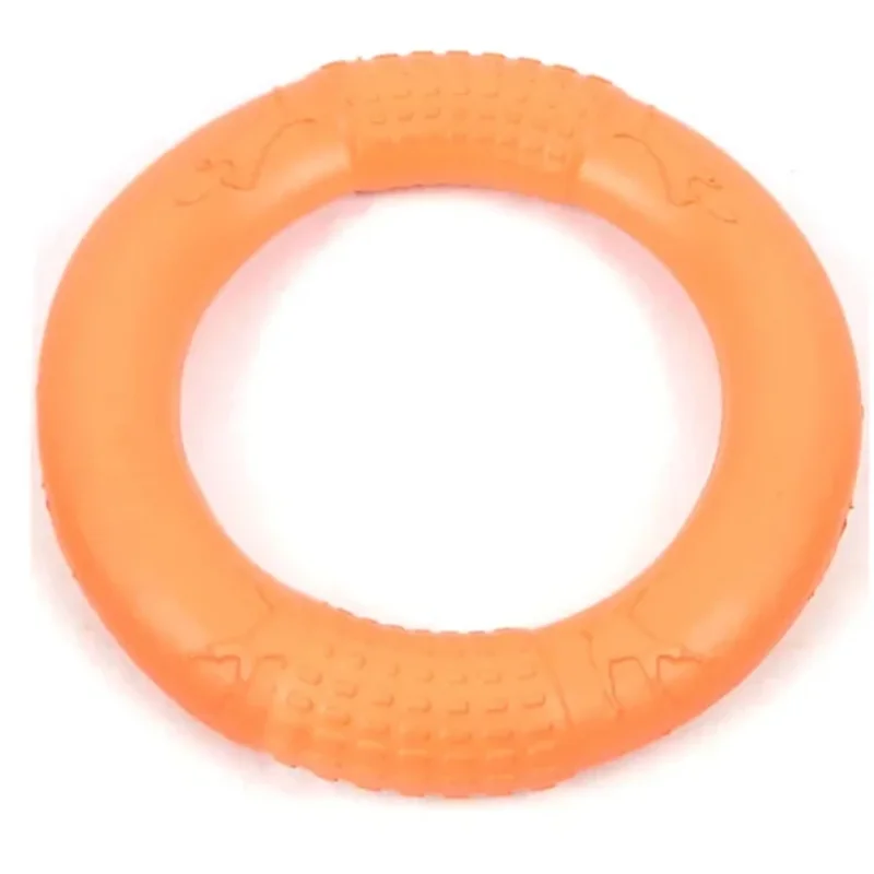 1PCS Orange Dog Toys Pet Flying Disk Training Ring Puller EVA Interactive Training Ring Puller Resistant for Dogs Training Toys Leedoar