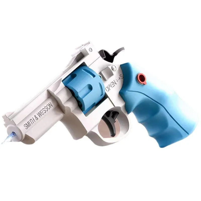 1PCS Summer Water Gun Toy Mechanical Continuous Revolver Water Gun Toys Boys Girls Outdoor Beach Water Toys Kids Holiday Gifts Leedoar